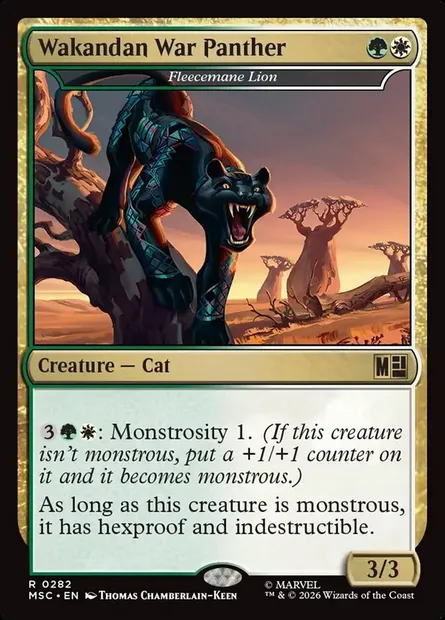Fleecemane Lion, Magic card MSC 282 — Marvel Super Heroes Commander set