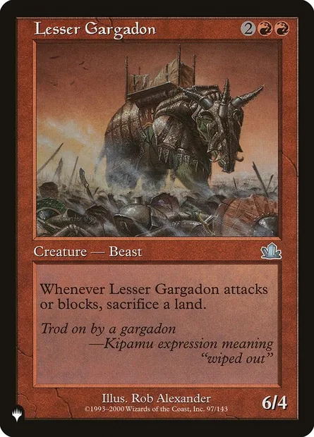 Lesser Gargadon, Magic card PLST PCY-97 — The List set