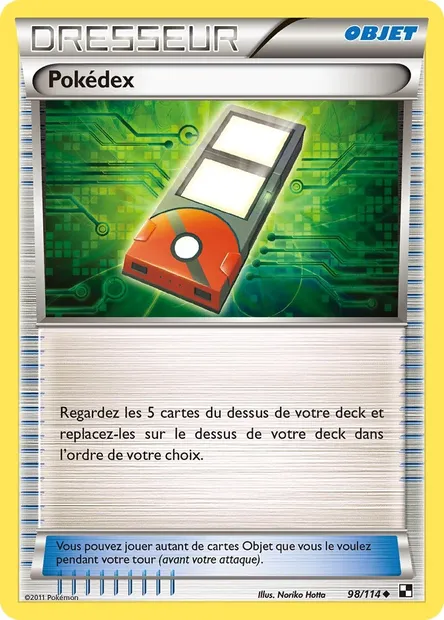 Pokédex, carte Pokémon BLW 98 — extension Noir & Blanc