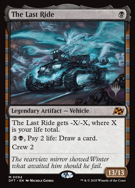 The Last Ride, Magic card PDFT 94p — Aetherdrift Promos set
