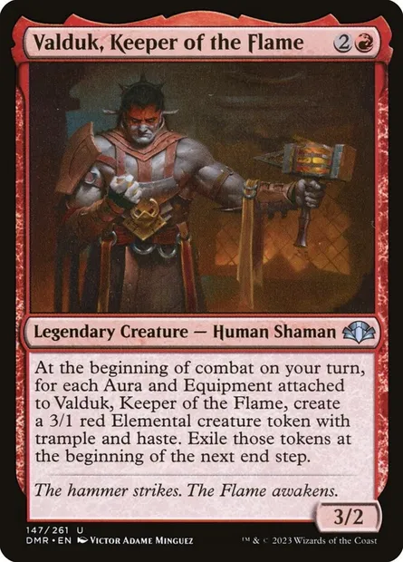 Valduk, Keeper of the Flame, Magic card DMR 147 — Dominaria Remastered set