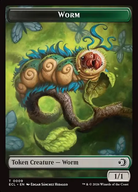 Worm, Magic card TECL 9 — Lorwyn Eclipsed Tokens set