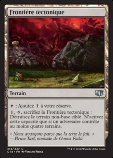 Frontière tectonique, carte Magic C14 313 — extension Commander 2014