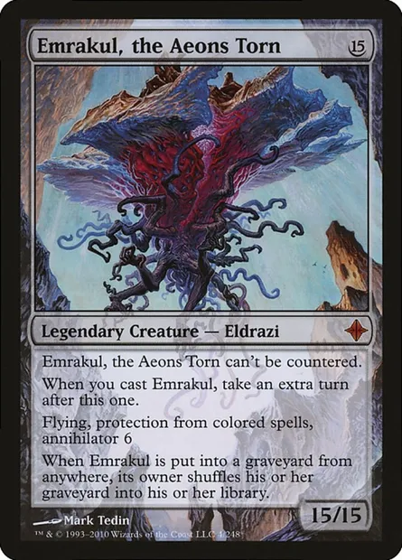 Emrakul, Déchirure des Éons, carte Magic P10 4★ — extension Magic Player Rewards 2010