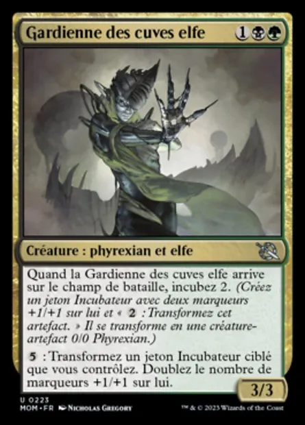 Gardienne des cuves elfe, carte Magic MOM 223 — extension L'invasion des machines
