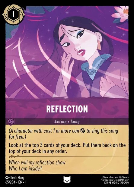 Reflection, Disney Lorcana card CH1-065 — The First Chapter set