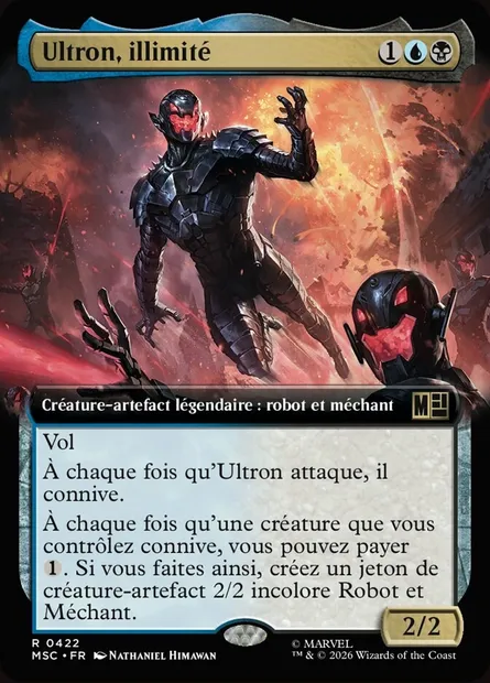 Ultron, illimité, carte Magic MSC 422 — extension Marvel Super Heroes Commander