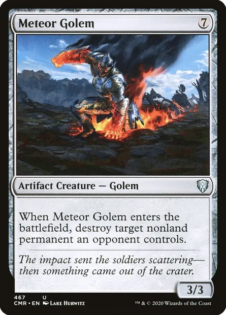 Meteor Golem, Magic card CMR 467 — Commander Legends set