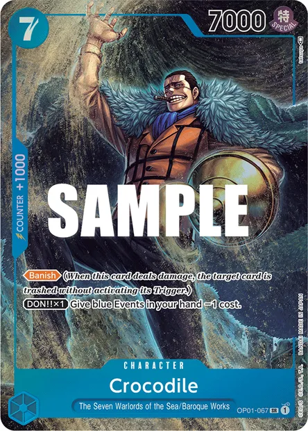 Crocodile, One Piece card OP01-067 — ROMANCE DAWN set