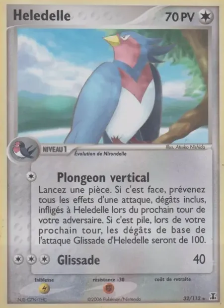 Hélédelle, carte Pokémon DS 32 — extension EX Espèces Delta