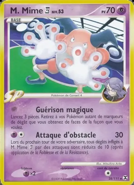 M. Mime 4 Niv. 53, carte Pokémon RR 28 — extension Rivaux Émergeants