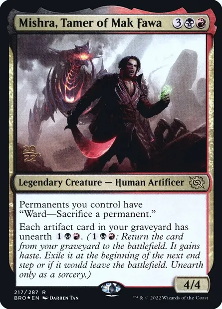 Mishra, Tamer of Mak Fawa, Magic card PBRO 217s — The Brothers' War Promos set