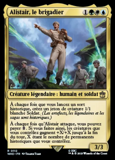 Alistair, le brigadier, carte Magic WHO 112 — extension Doctor Who