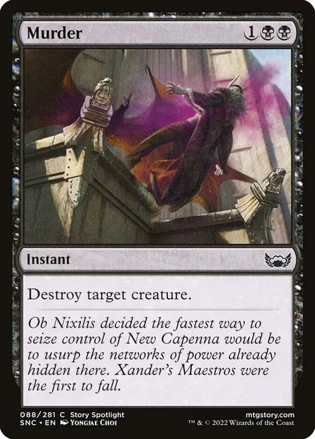 Murder, Magic card SNC 88 — Streets of New Capenna set
