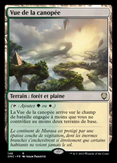 Vue de la canopée, carte Magic ONC 148 — extension Phyrexia: All Will Be One Commander