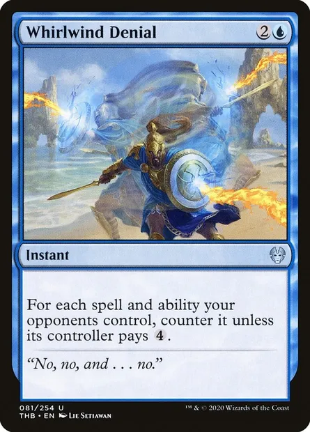Whirlwind Denial, Magic card THB 81 — Theros Beyond Death set