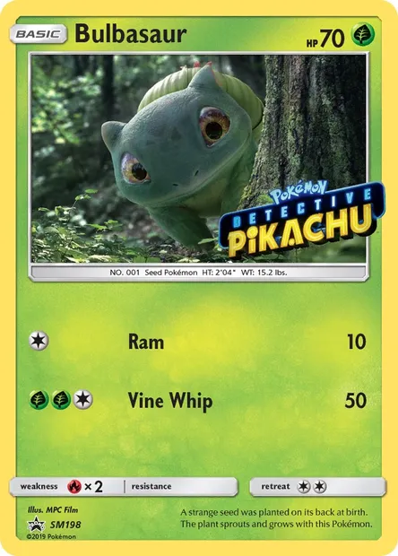 Bulbasaur, Pokémon card SM 198 — SM Black Star Promos set