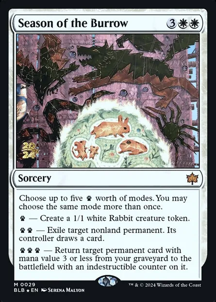 Saison du terrier, carte Magic PBLB 29s — extension Bloomburrow Promos