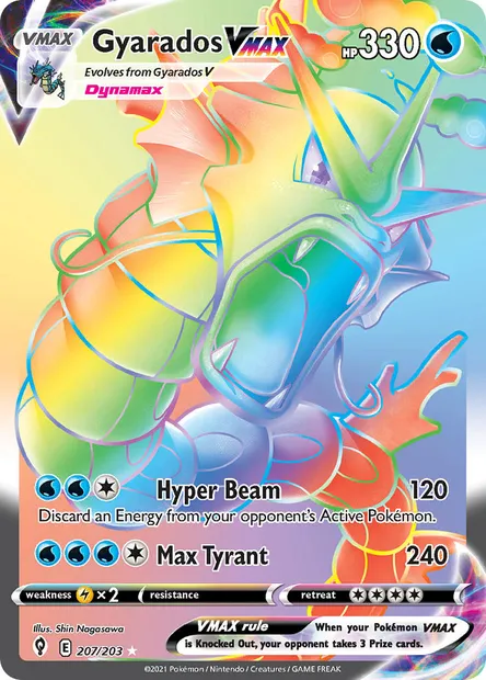 Gyarados VMAX, Pokémon card EVS 207 — Evolving Skies set