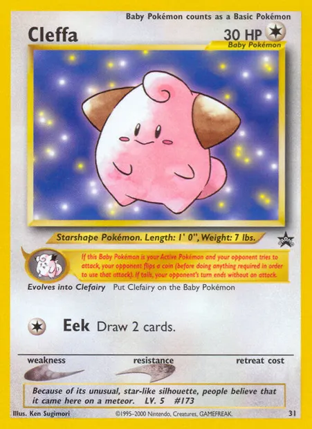 Cleffa, Pokémon card WP 31 — Wizards Black Star Promos set
