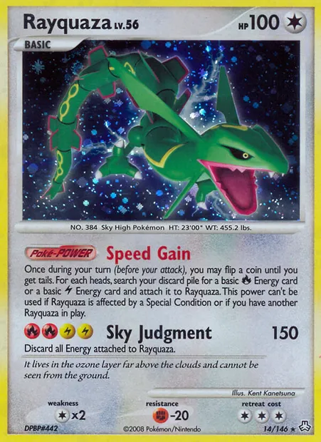 Rayquaza, Pokémon card LA 14 — Legends Awakened set