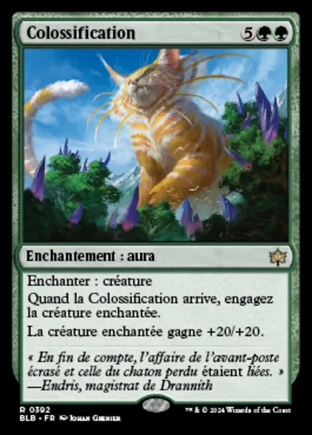 Colossification, carte Magic BLB 392 — extension Bloomburrow