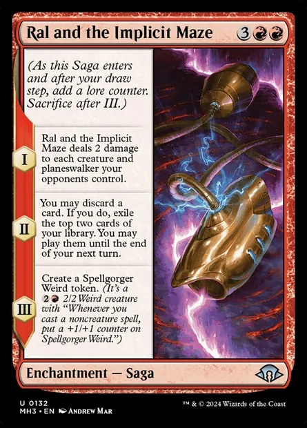 Ral and the Implicit Maze, Magic card MH3 132 — Modern Horizons 3 set