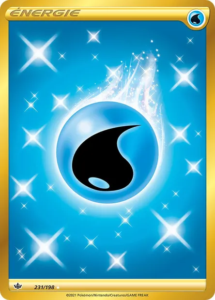 Énergie Eau, carte Pokémon CRE 231 — extension Règne de Glace