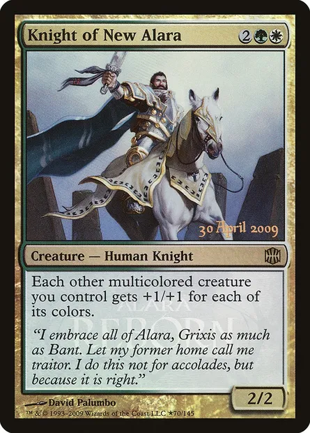 Chevalier de la Nouvelle Alara, carte Magic PARB 70★ — extension Alara Reborn Promos