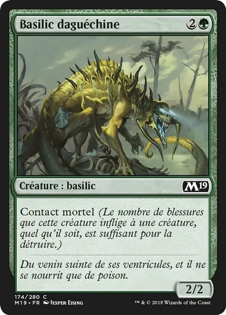 Basilic daguéchine, carte Magic M19 174 — extension Core Set 2019