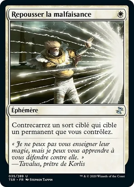 Repousser la malfaisance, carte Magic TSR 35 — extension Spirale Temporelle Remastered