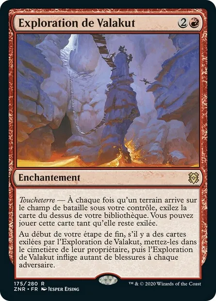 Exploration de Valakut, carte Magic ZNR 175 — extension Renaissance de Zendikar