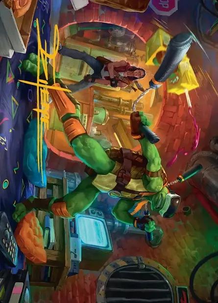 Michelangelo, Game Master // Michelangelo, Game Master, Magic card ATMT 13 — Teenage Mutant Ninja Turtles Art Series set