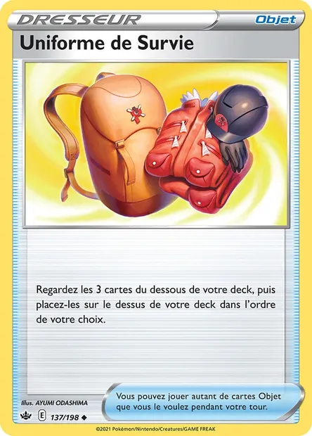 Uniforme de Survie, carte Pokémon CRE 137 — extension Règne de Glace