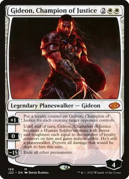 Gideon, Champion of Justice, Magic card J22 189 — Jumpstart 2022 set