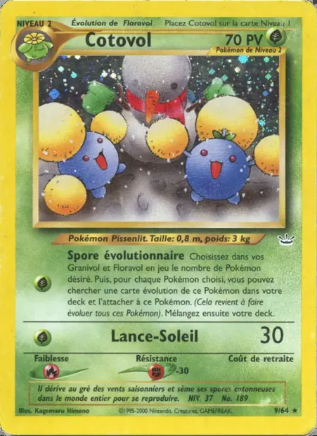 Cotovol, carte Pokémon NR 9 — extension Neo Revelation