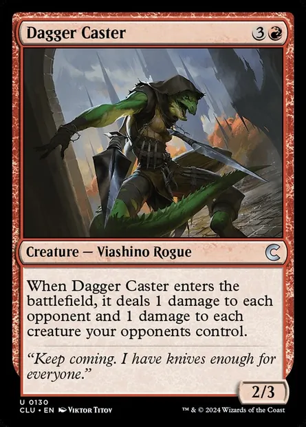 Lanceuse de dagues, carte Magic CLU 130 — extension Ravnica: Clue Edition