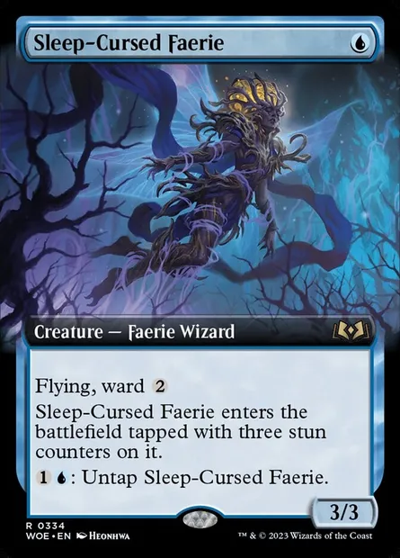 Sleep-Cursed Faerie, Magic card WOE 334 — Wilds of Eldraine set