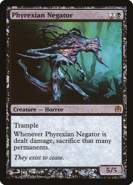 Négateur Phyrexian, carte Magic DDE 1 — extension Duel Decks: Phyrexia vs. the Coalition