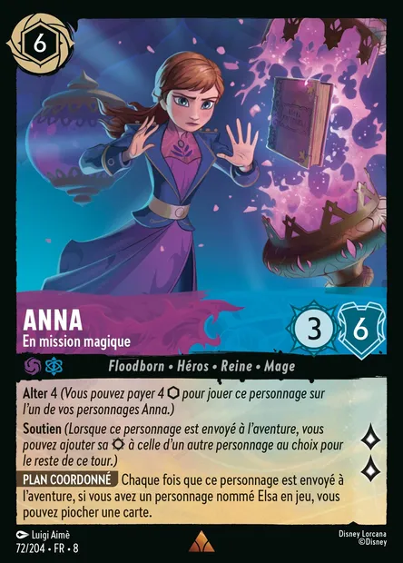 Anna - En mission magique, carte Disney Lorcana CH8-072 — extension Le Règne de Jafar
