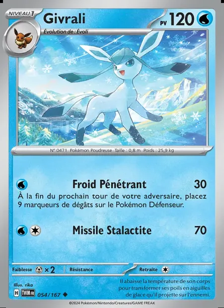 Givrali, carte Pokémon TWM 054 — extension Mascarade Crépusculaire