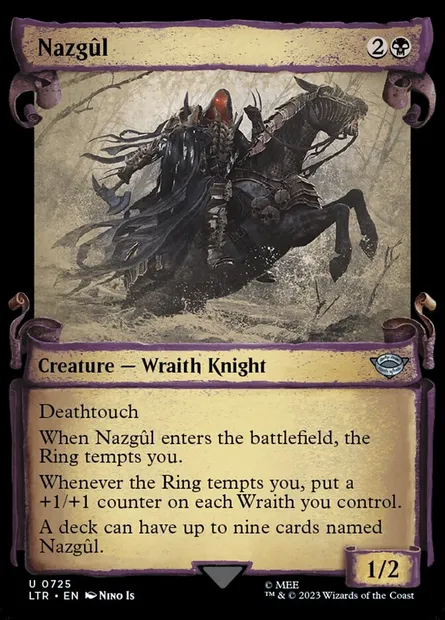 Nazgûl, Magic card LTR 725 — The Lord of the Rings: Tales of Middle-earth set