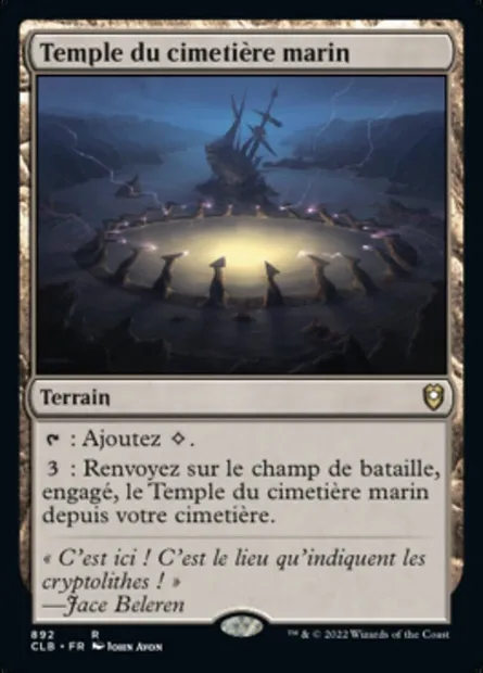 Temple du cimetière marin, carte Magic CLB 892 — extension Commander Légendes : la bataille de la Porte de Baldur