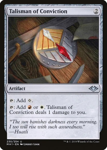 Talisman of Conviction, Magic card MH1 230 — Modern Horizons set