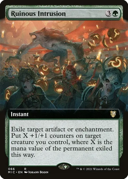 Ruinous Intrusion, Magic card MIC 66 — Midnight Hunt Commander set