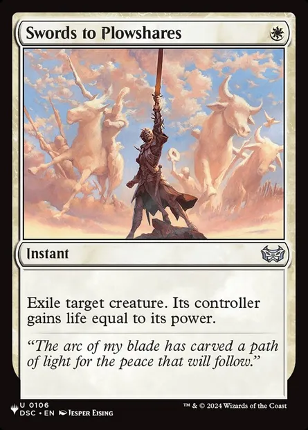 Swords to Plowshares, Magic card PLST DSC-106 — The List set
