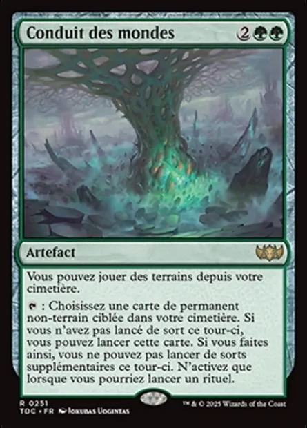 Conduit des mondes, carte Magic TDC 251 — extension Tarkir: Dragonstorm Commander