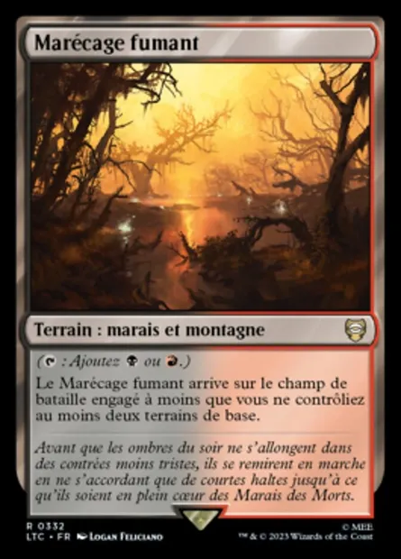 Marécage fumant, carte Magic LTC 332 — extension Tales of Middle-earth Commander