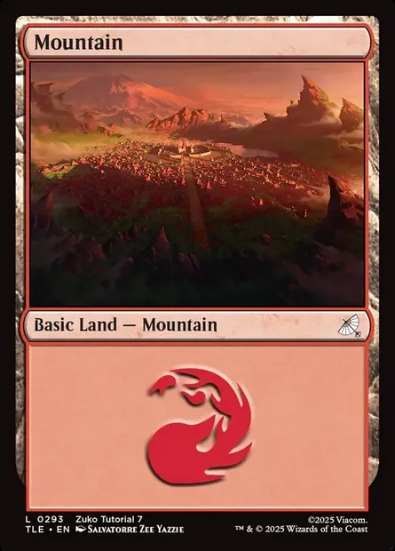 Montagne, carte Magic TLE 293 — extension Avatar: The Last Airbender Eternal