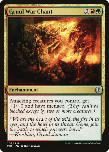 Gruul War Chant, Magic card CN2 203 — Conspiracy: Take the Crown set